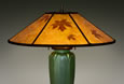 Mica Lamp Shade with Special Maple Leaves • Amber Mica  • 19.5" Diameter