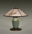 "NAY NAY" • 18" almond mica lamp shade • Bamboo leaves • The design is 16" tall • Exclusive Offering